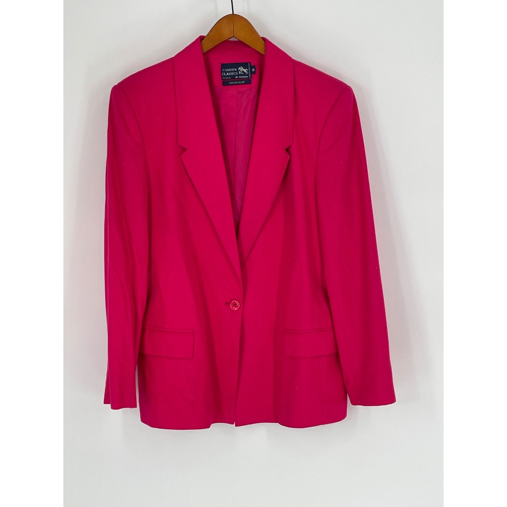 Camden Classics by DS Ross Pink Racing Silks Blazer Jacket Womens Medium RN19245